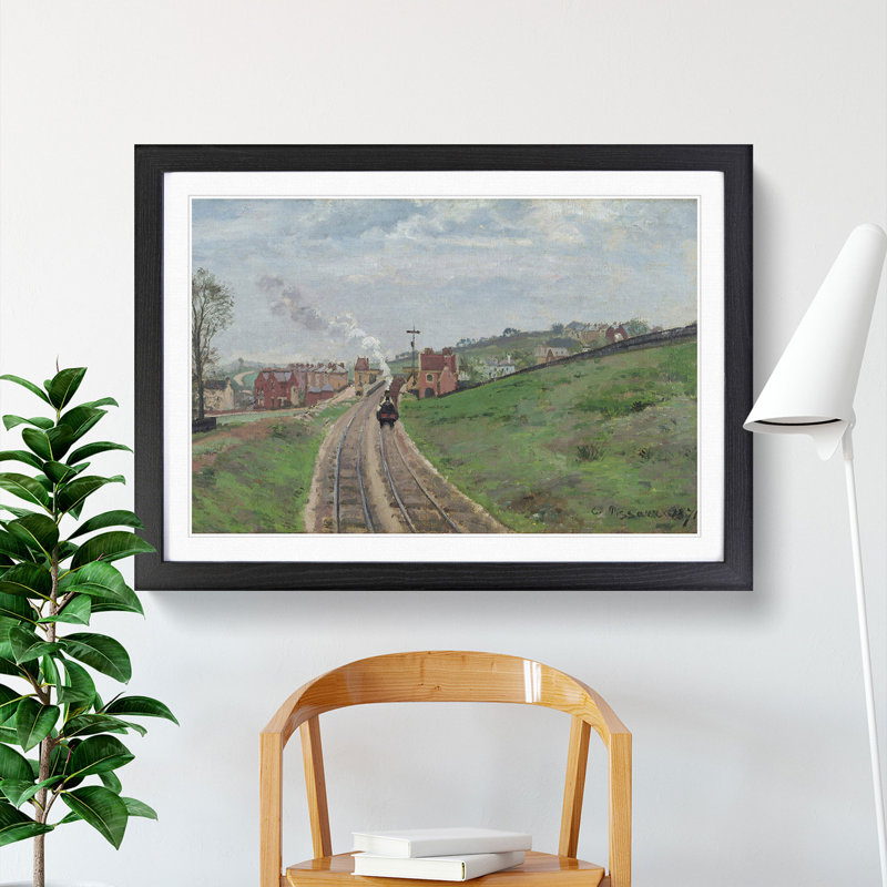 Lordship Lane Dulwich by Camille Pissarro - Picture Frame Painting, 27cm H x 36cm W x 2cm D, Black Framed