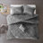 Full/Queen Velvet Comforter Set With Throw Pillow-119417167