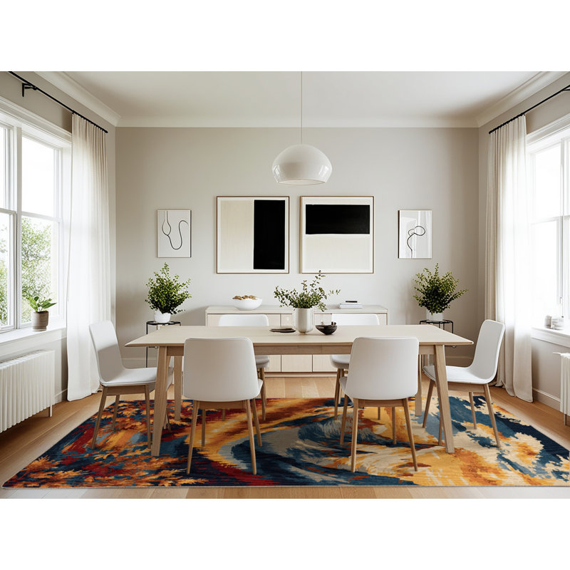Tapis brun lavable à la machine, Rectangle 7 pi x 10 pi