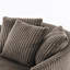 Ultra Plush Faux Rabbit Fur Oversized Swivel Barrel Chair with Three Pillows-277846307