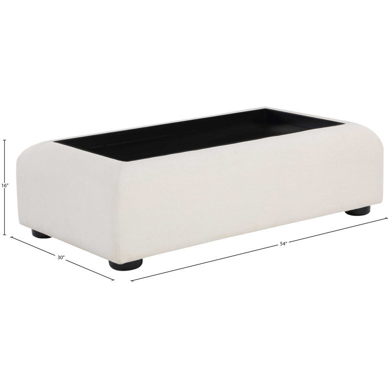 Hortensio Solid Wood Single Coffee Table, Black