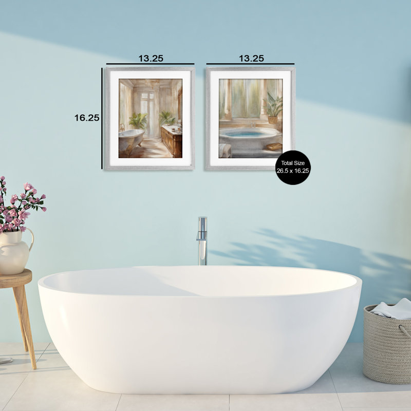 Ensemble de salle de bain Serenity Bath, H 16 po x l 13 po, Cadre de ferme gris