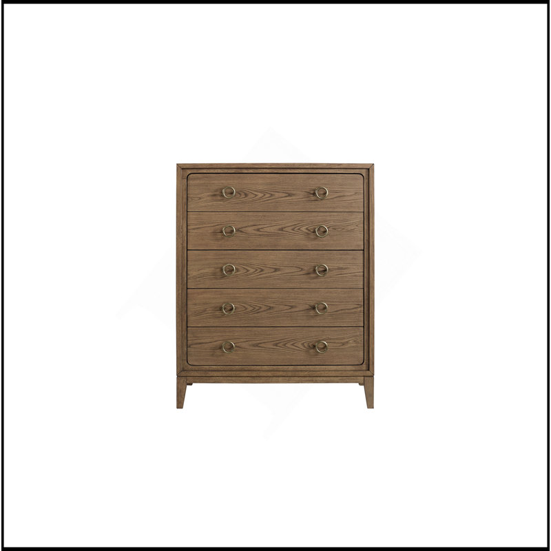 Commode 5 tiroirs au fini latté
