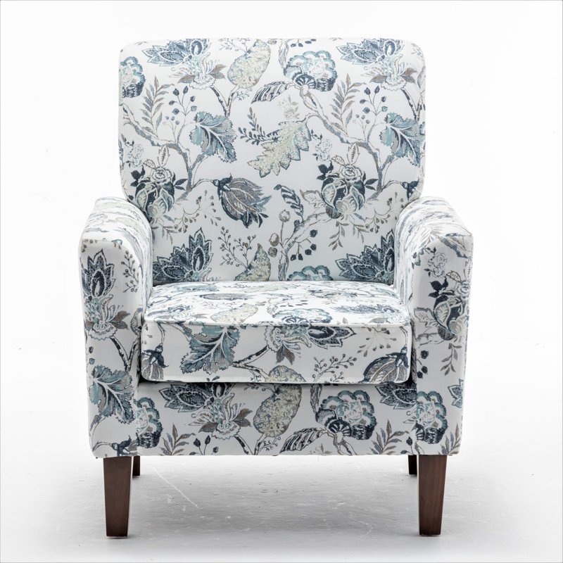 Patterned Polyester Blend Armchair