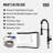 Edison 19" H 1-handle Pull-Down 2-Function Sprayer Touchless Kitchen Faucet-68838175
