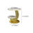 20 Round Marble Pattern Sintered Stone 2 Tier Gold Moon Shaped Side Table White Top Modern Sculptural Metal Base with Lower Storage for Living Room Bedroom Office-1330438887