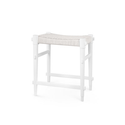 Rope Stool with Solid Wood Frame