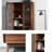 American style solid wood utility bookcase