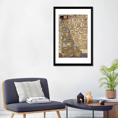 « expectation » par gustav klimt,, impression sur toile tendue