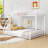 Bunk Bed Frame With Ladder And Guardrails-704292302-704292300