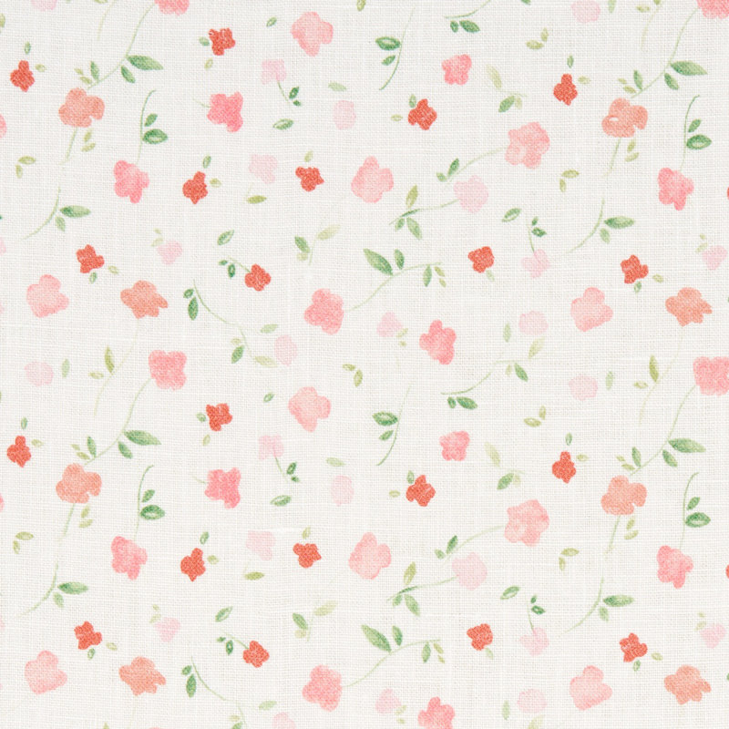 Schumacher x Marie-Chantal Bloomwind Performance Linen Fabric, Pink