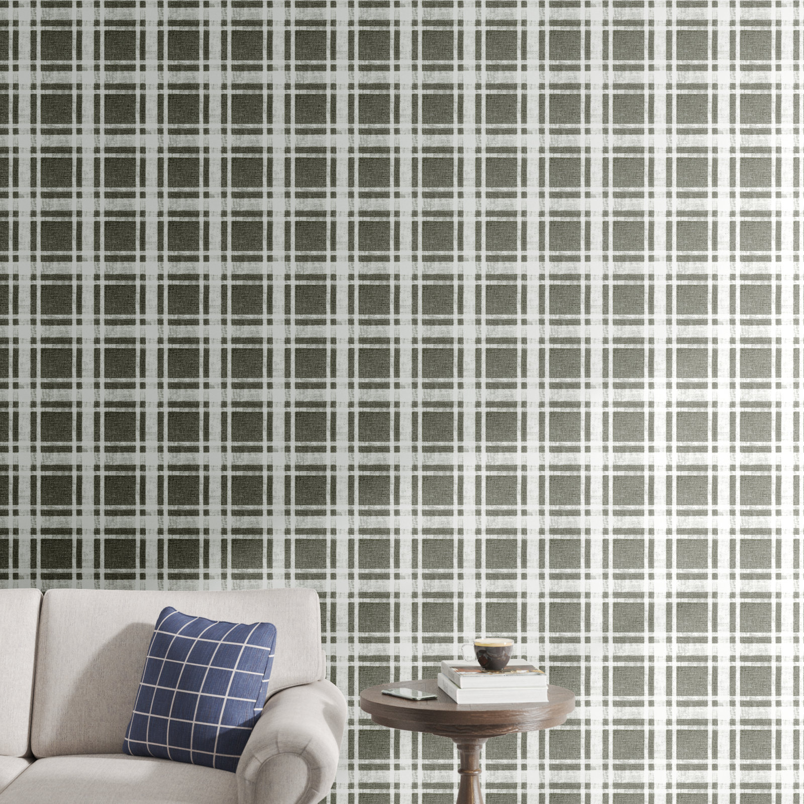 Haslet Wallpaper Roll, Charcoal