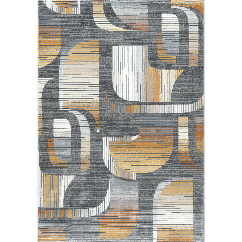 Gibert Brixton Multi Color Polyester Blend Machine Woven Area Rug, Rectangle 8' x 10'