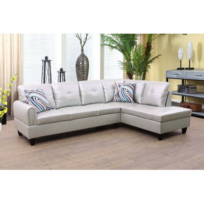 Renford Faux Leather L-Shaped Sectional