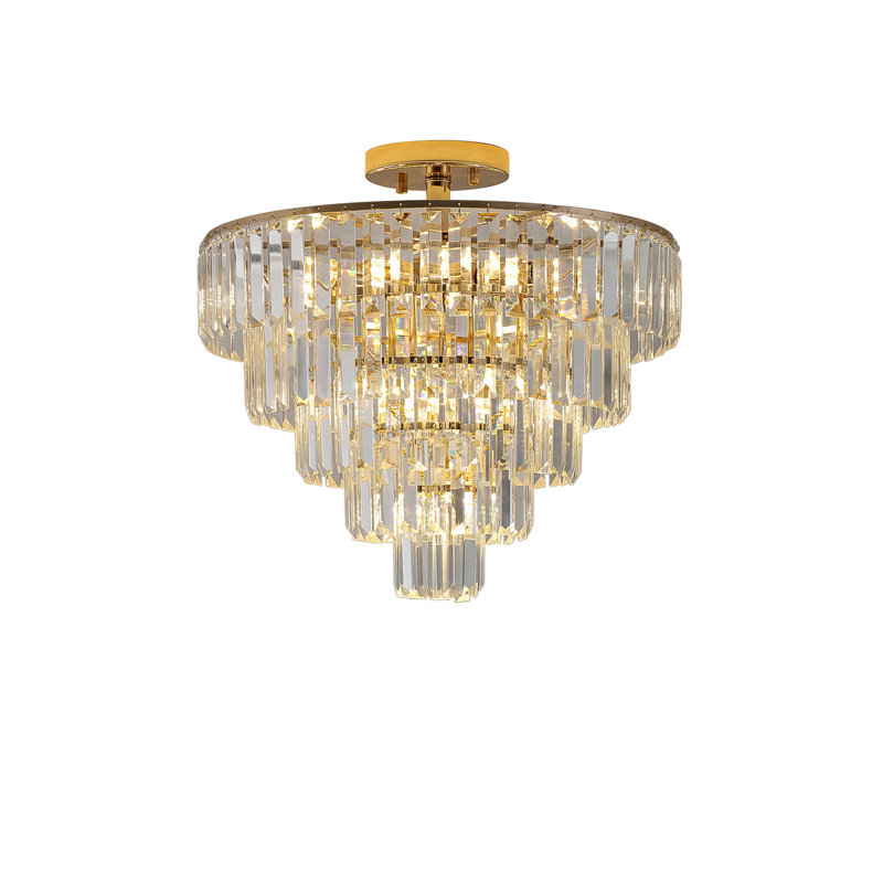 Lustres en cristal doré