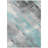 Machine Washable Indoor/Outdoor Claudian ACN1540 Teal Rug-109536341