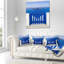 Santorini View to Volcano - Coussin imprimé abstrait-30628730-30628734