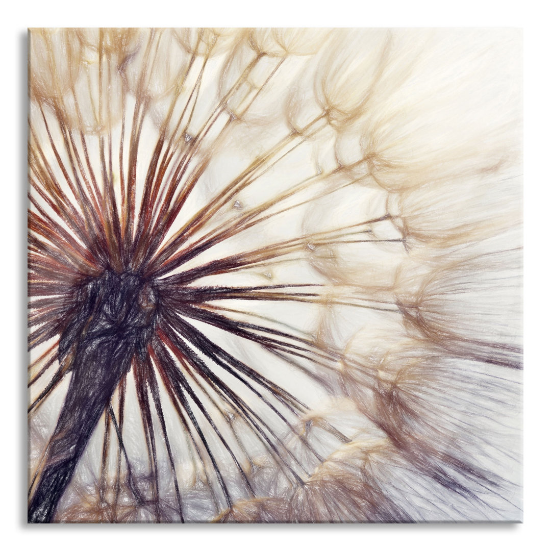 Glasbild Schöne Pusteblume