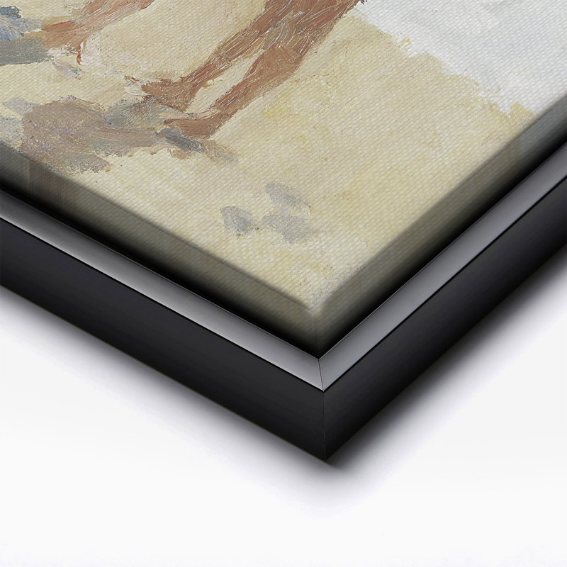Isaac Isaac - Mesdames sur la plage, Black Framed, Canvas, 24"H x 32"W