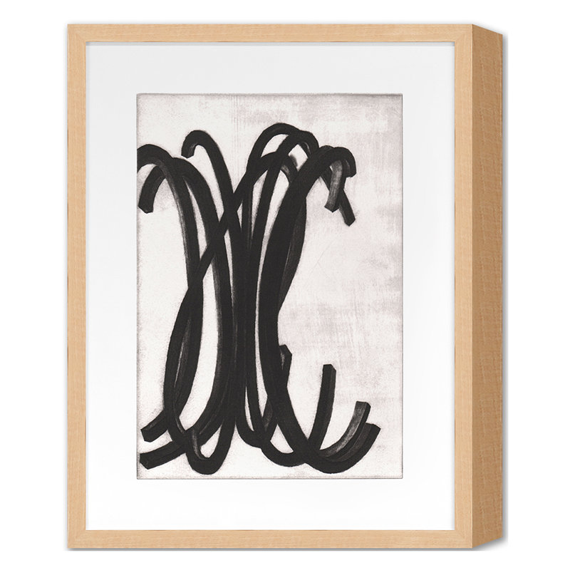 Bars Print by Perrin, Elvia, Maple Single Picture Framed, 22'' H x 17'' W