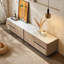 Meuble télé moderne en bois massif beige