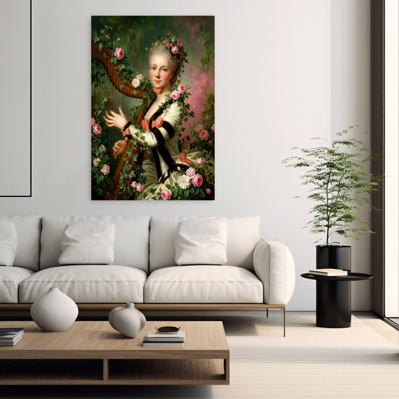 Art mural Mademoiselle Desroches, H 60 po x l 40 po