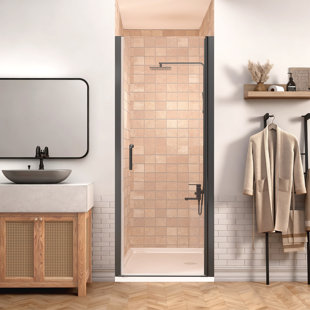 36 To 37-1/4 In. W X 72 In. H Pivot Swing Frameless Shower Door With Clear Glass