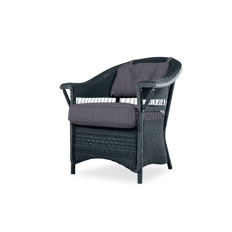 Nantucket Outdoor Dining Armchair, Beach Navy, White