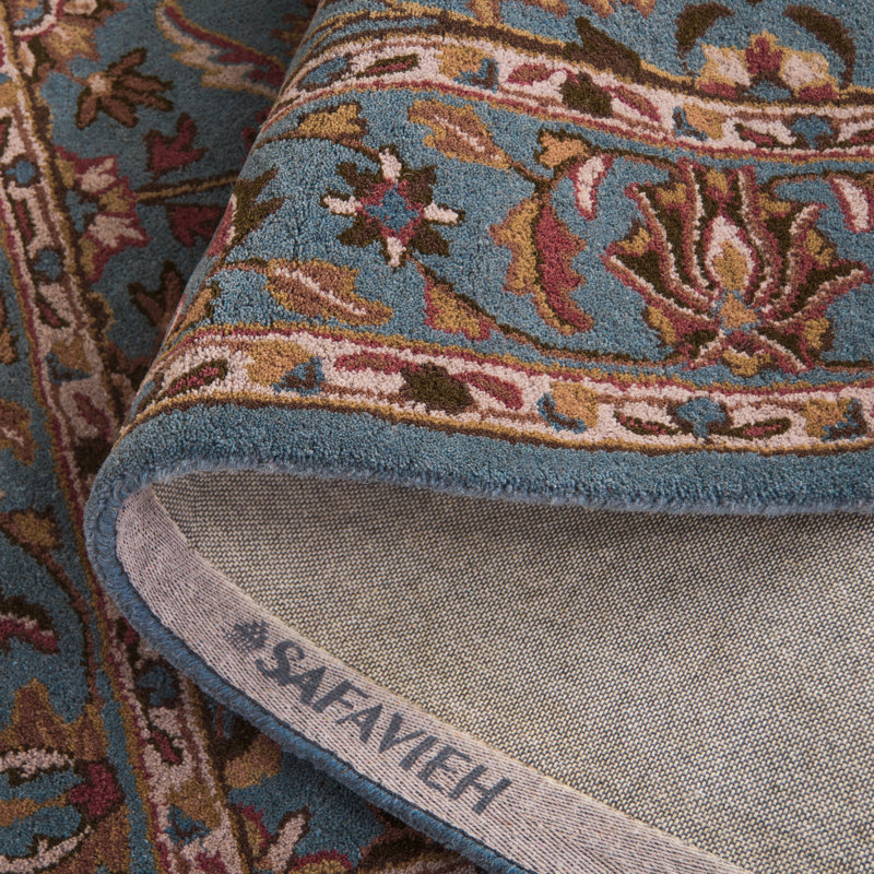 Tapis bleu en laine touffeté à la main de style oriental Cranmore, Rectangle 5 pi x 8 pi