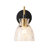 1-Light Modern Transitional Bell-Shaped Clear Ripple Glass Wall Sconce