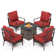4-person Outdoor Conversation Set With Fire Pit Table