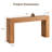 Aaliyah 63" Farmhouse Console Table, Natural Oak Wood Entryway Hallway Sofa Table