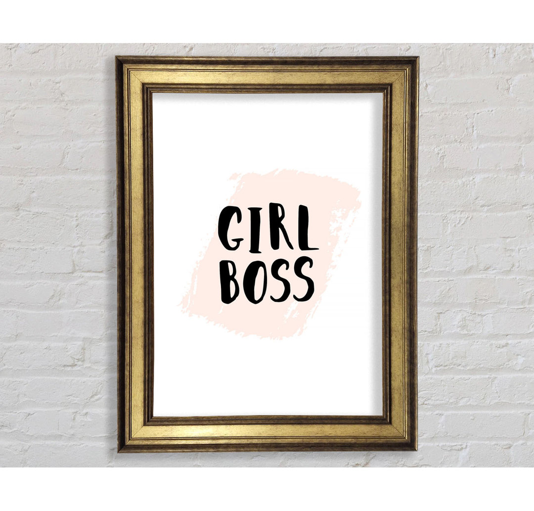 Girl Boss - Einzelner Bilderrahmen Typografie