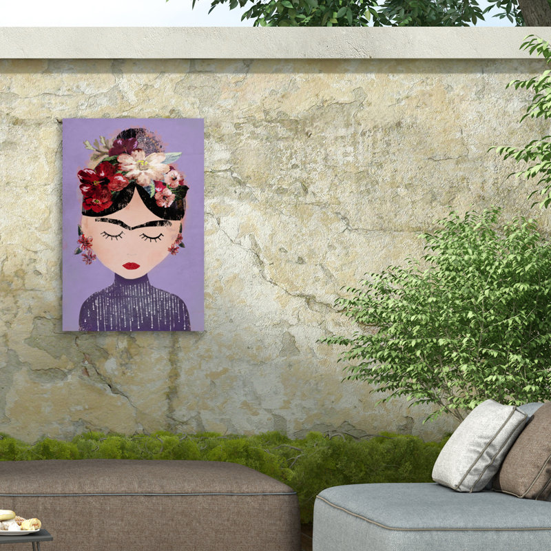Treechild  Frida  Outdoor  Canvas, 12" H x 19" W