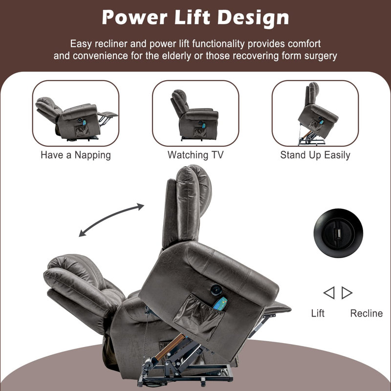 Cydnei Upholstered Heated Massage Chair