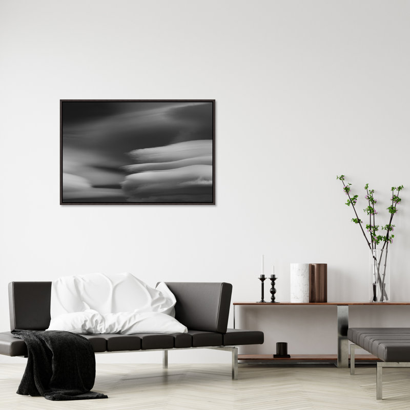 Lenticular Clouds I Painting by Addison Jones,  Matt Black Framed