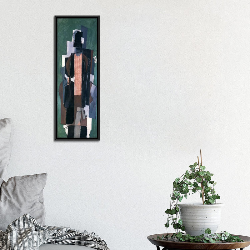 «Man with a tuyau» par Pablo Picasso - reproduction d'art panoramique, H 36 po x l 12 po x P 1,5 po
