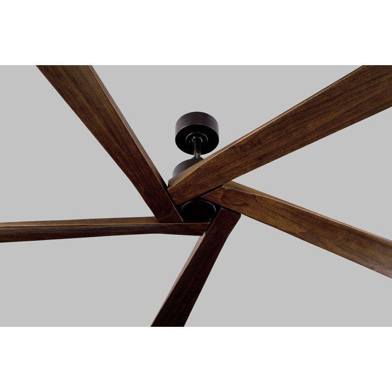 Aspen, Aged Pewter with Dark Walnut Blades, 70" Wide