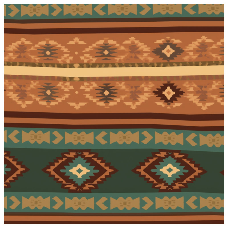 Couvertures à motif géométrique Southwestern, L 50 po x H 60 po