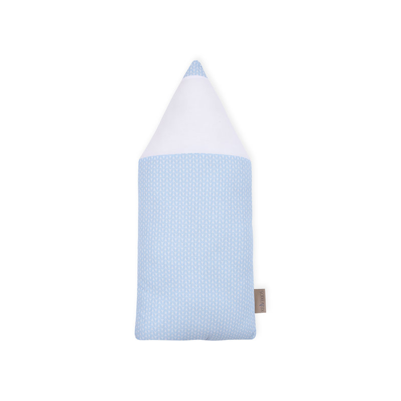 Kleine Blätter Geometric Novelty Cushion, Light blue