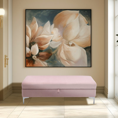 Banc de rangement en velours Marius