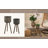 Handwoven Bamboo and Pine Wood Planters with Tripod Base, Decorative Woven Design, Durable Construction, Set of 3-1673631520-1673631527
