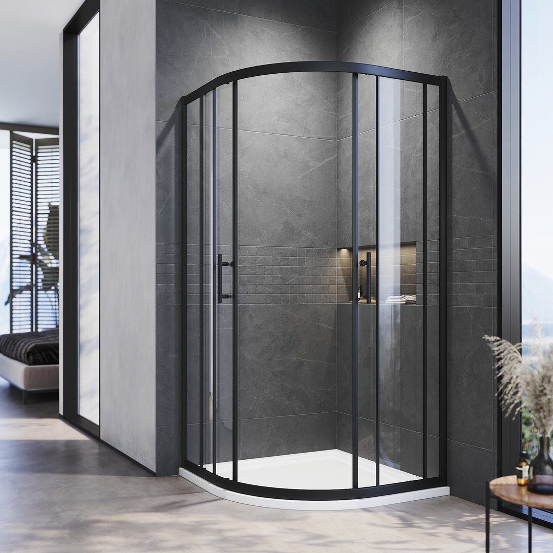 Lieb 900mm W x 1850mm H Sliding Framed Shower Door with Clear Glass