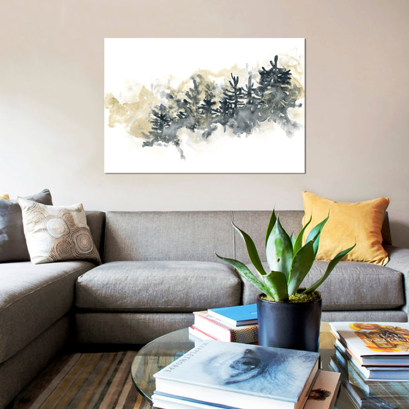 « misty hillside ii », impression sur toile, H 18 po x l 26 po x P 1,5 po, Pas de tapis, Toile tendue