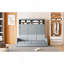 Grand lit escamotable mural avec canapé, gris-615689270