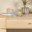 Ensemble de 2 boîtes de couvercles décoratifs ronds en ciment