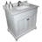 37Inch Bathroom Vanity Top - White Stone With Rectangular Undermount Ceramic Sink Luxury Element Modern Essential