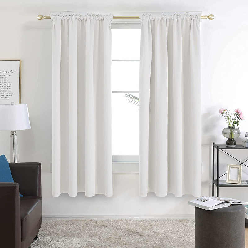 Northmoore Room Darkening Curtain Pair, 42" W x 63" L, Greyish White