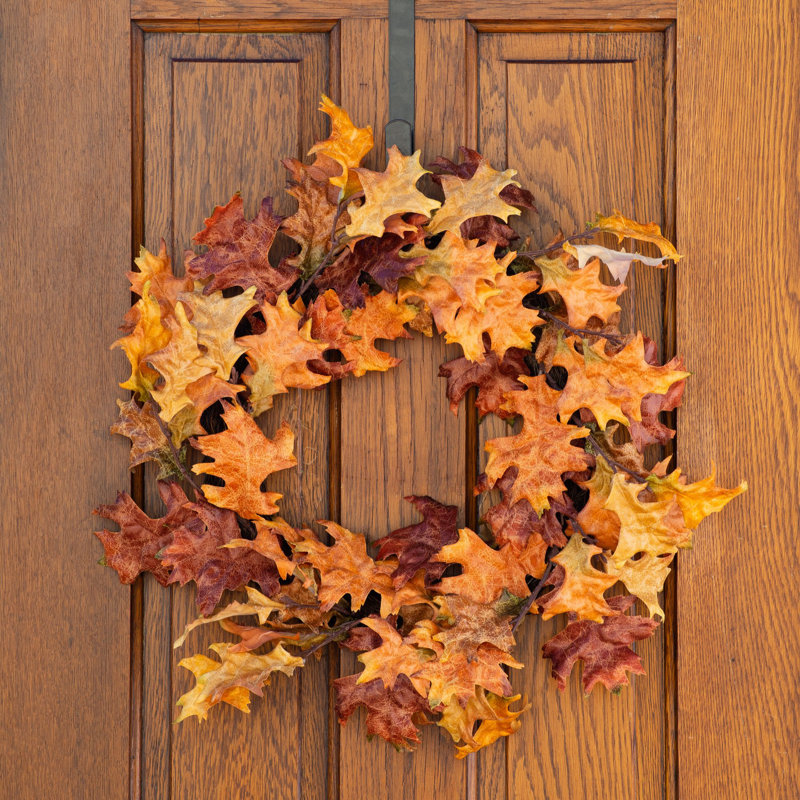 Faux Oak Silk 24'' Wreath