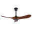 42" Solid Wood Ceiling Fan, Outdoor, 3 Blade, No Light, Walnut, For Patio Living Room Bedroom Porch, Remote Control, Water Resistant